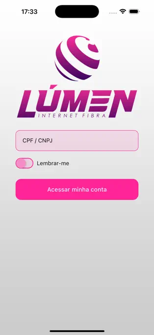 Aplicativo Lumen Internet Fibra